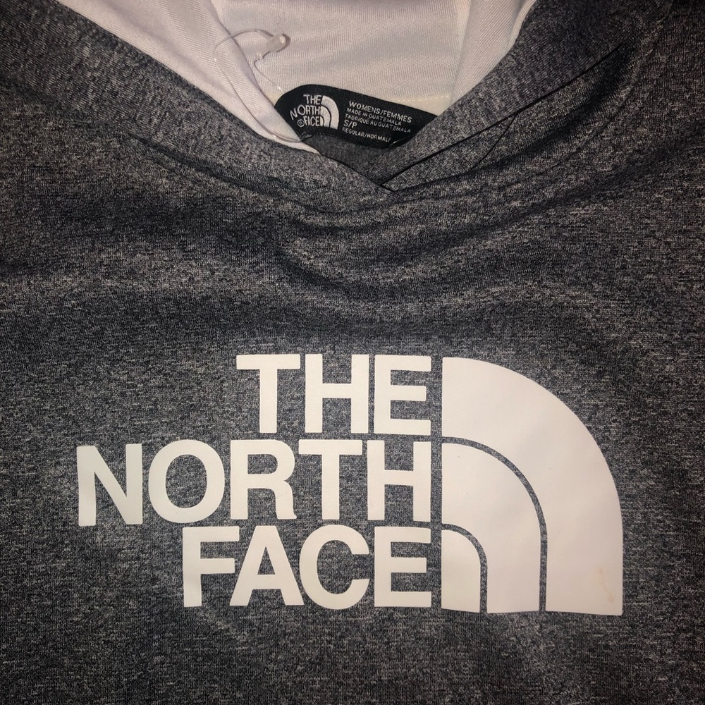 North Face Gray Pullover Hoodie Sweatshirt Small - Picture 4 of 8